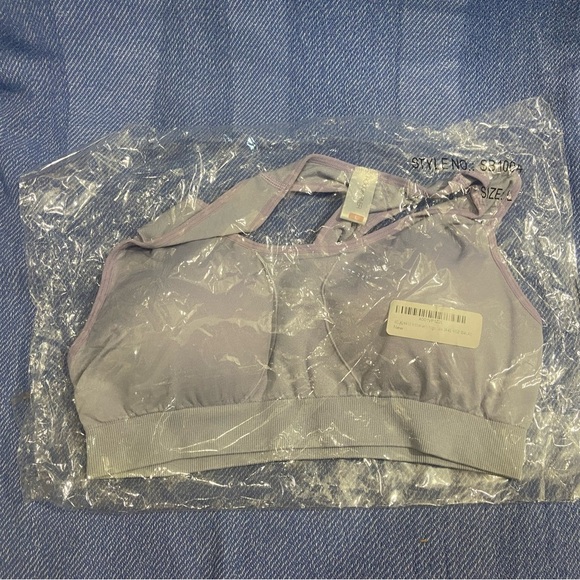 NIP Lavender T-Back High Impact Racerback Padded Push Up Sports Bra - Picture 5 of 6